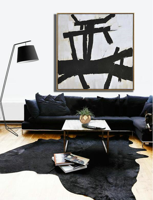 Large Abstract Painting On Canvas,Oversized Palette Knife Minimalist Painting On Canvas - Extra Large Canvas Art,Handmade Acrylic Painting
